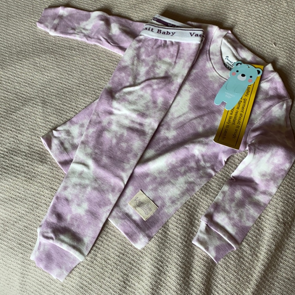 18 mo purple and white pajamas